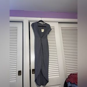 Stripped dress , hi low